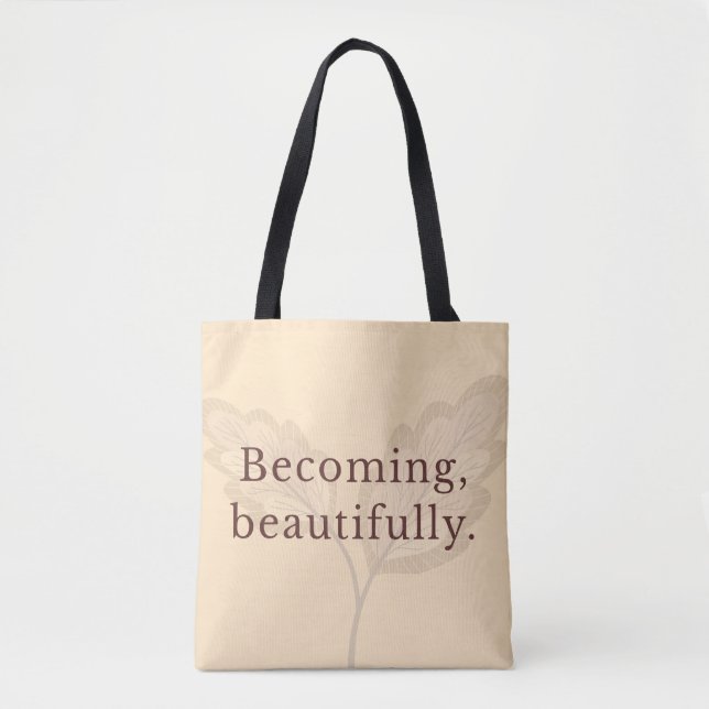 Minimalist Neutral Tote Bag | Modern Feminine Gift (Vorderseite)