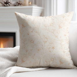 Minimalist Neutral Wildflower Kissen