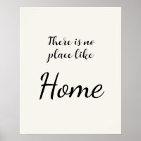 Minimalist No Place Like Home Weiß