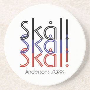 Minimalist Norwegen Skål! Verlobung Andenken Getränkeuntersetzer