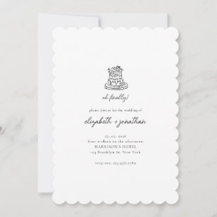Minimalist Oh Finally Script Hochzeit Einladung