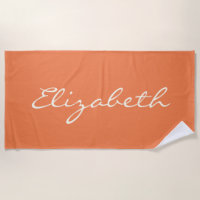 Minimalist Orange Handschrift Name