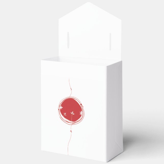 Minimalist Oriental Red Sun Favor Box Geschenkschachtel (Offen)