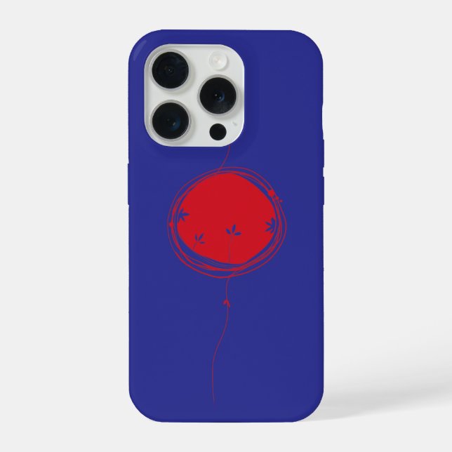 Minimalist Oriental Sun Phone Case - Nordic Boho  iPhone Hülle (Rückseite)