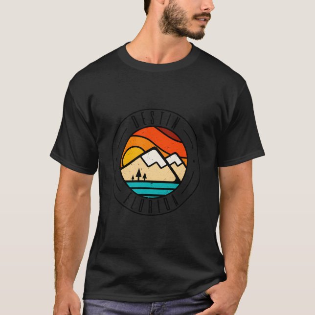 Minimalist Outdoors Destin Florida Fl T-Shirt (Vorderseite)