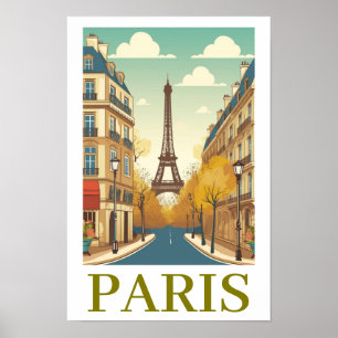 Minimalist Paris Frankreich Eiffelturm Pariserisch Poster
