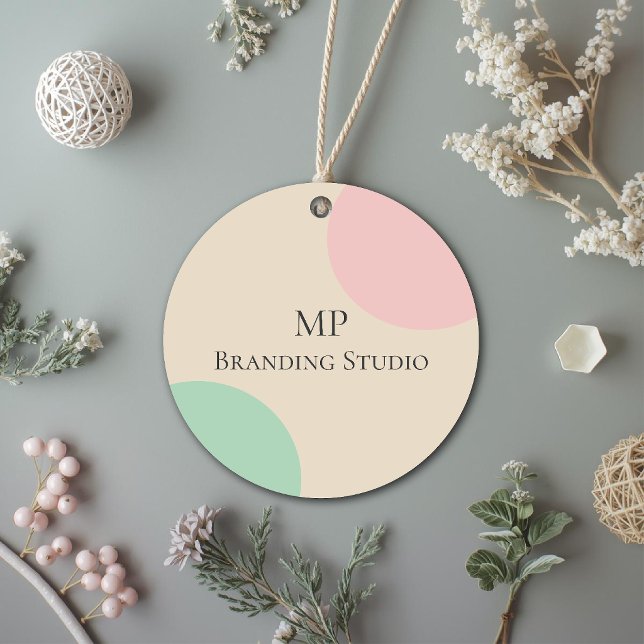 Minimalist Pastel Branding Design Geschenkanhänger (Von Creator hochgeladen)