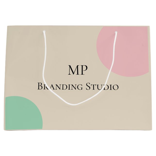 Minimalist Pastel Branding Design Große Geschenktüte (Vorderseite)