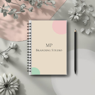 Minimalist Pastel Branding Design Notizbuch