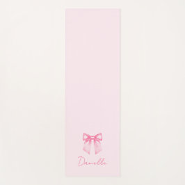 Minimalist Pastel Pink Bow Exercise Yogamatte