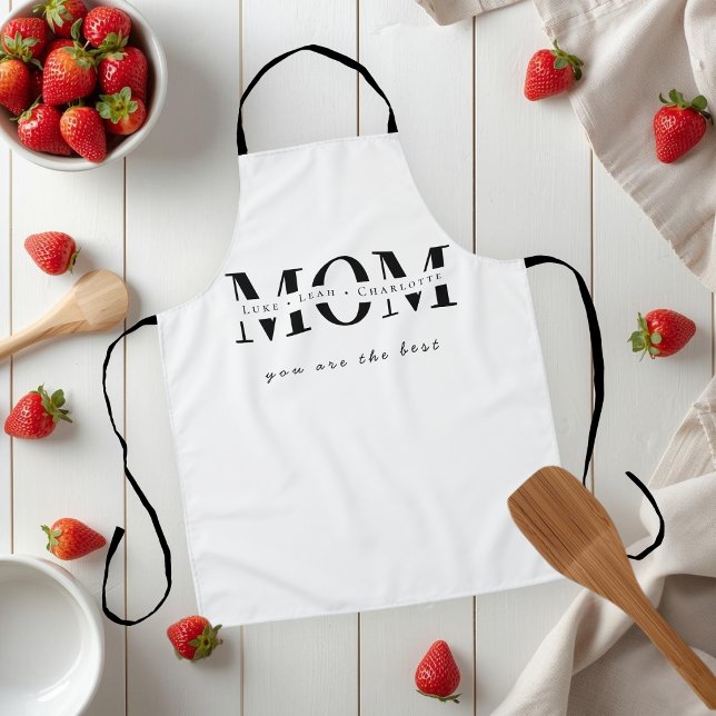 Minimalist Personalisierte Mama Name Schürze (Von Creator hochgeladen)
