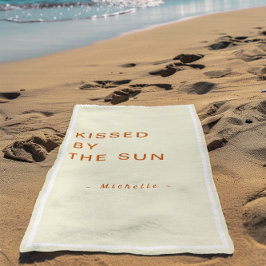 Minimalist Personalized Kissed by the Sun Strandtuch