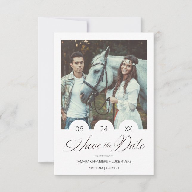 Minimalist Personalized Photo Modern Script (Vorderseite)