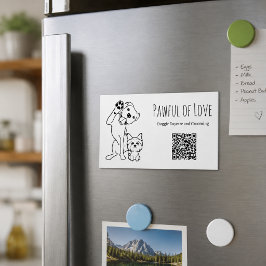 Minimalist Pet Services QR-Code Magnetische Visitenkarte