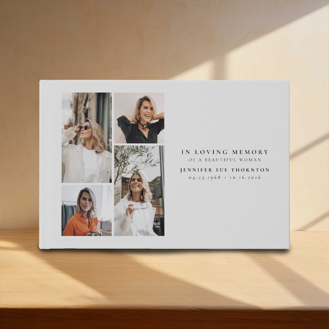 Minimalist Photo Collage In Loving Memory Gästebuch (Von Creator hochgeladen)