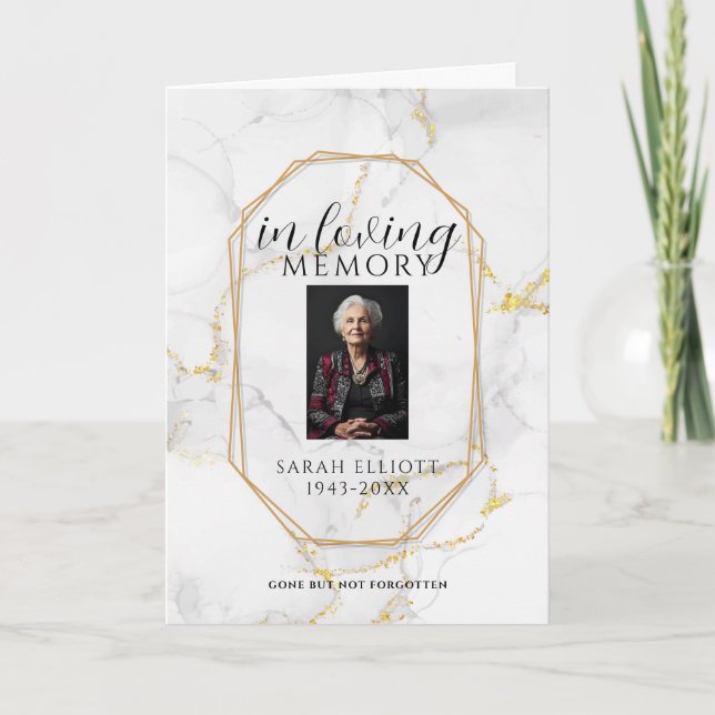 Minimalist Photo Funeral Order of Service Folded  Programm (Vorderseite)