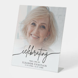 Minimalist Photo Funeral Sympathy Memorial Sockelschild