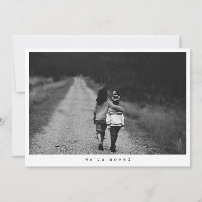 Minimalist Photo We Moved New Home Address Ankündigung (Vorderseite)