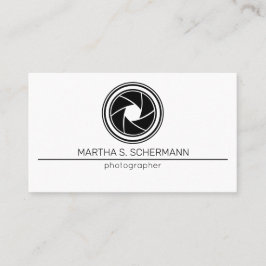 Minimalist Photographer Visitenkarte