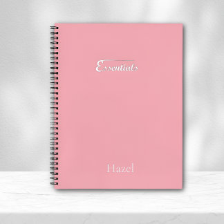 Minimalist Pink Spiral Notebook – “Essentials” Notizbuch