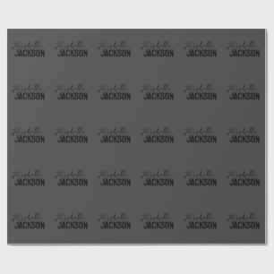 Minimalist Plain Modern Ihr Name Botschaft Geschenkpapier