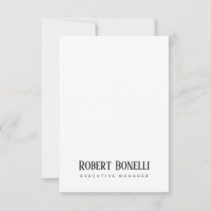 Minimalist Plain Schwarz & Weiß Modern Schlicht RSVP Karte