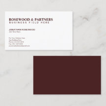 Minimalist Professional Burgund | Einseitig