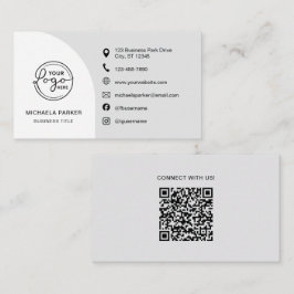 Minimalist Professional Custom Logo Icons QR Code Visitenkarte