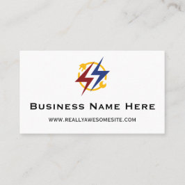 Minimalist Professional Electrician Business Card Visitenkarte
