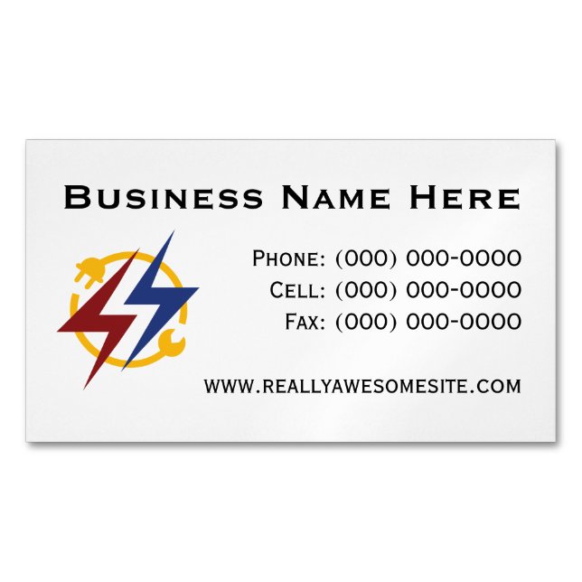 Minimalist Professional Electrician Magnet (Vorderseite)