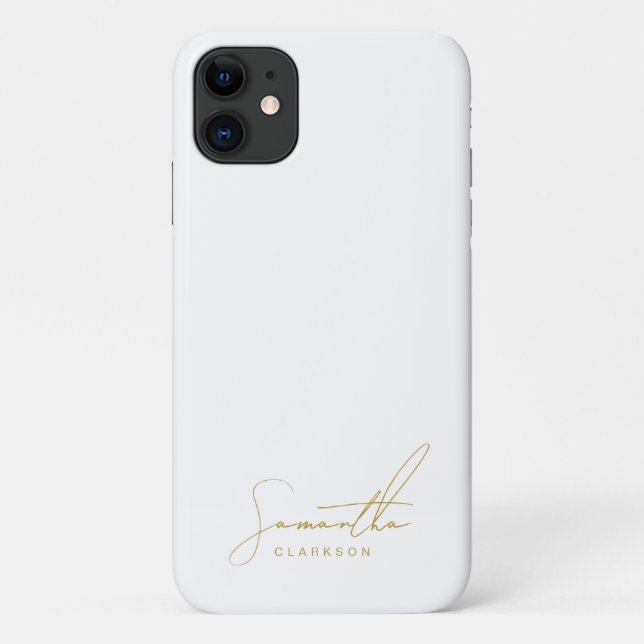 Minimalist Professional Gold Handwritten Script Case-Mate iPhone Hülle (Rückseite)