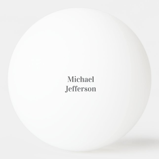 Minimalist Professional Modern Plain Name Title Tischtennisball (Vorderseite)