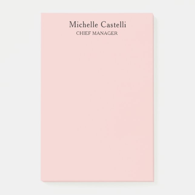 Minimalist Professional Unique Classical Pastel Post-it Klebezettel (Vorderseite)