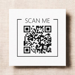 Minimalist QR Code Scan Me Business Quadratische Visitenkarte