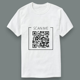Minimalist QR Code Scan Me Business T-Shirt