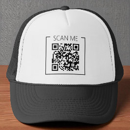 Minimalist QR Code Scan Me Business Truckerkappe