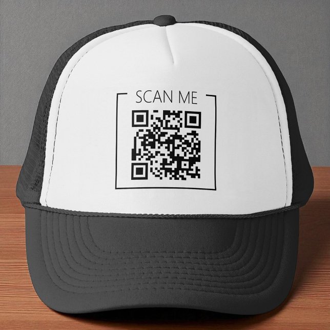 Minimalist QR Code Scan Me Business Truckerkappe (Von Creator hochgeladen)