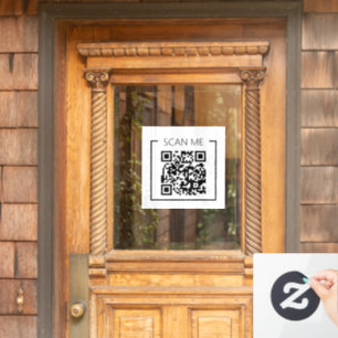 Minimalist QR-Code Scanne Mich Unternehmen Fensteraufkleber