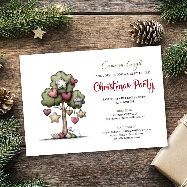 Minimalist quirky tree Christmas party invitation Einladung (Minimalist quirky tree Christmas party invitation

)