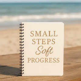 Minimalist Quote Notebook – “Small Steps'' Notizbuch