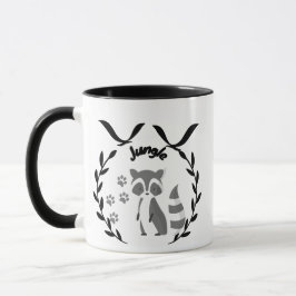 Minimalist Raccoon Graphic Tasse