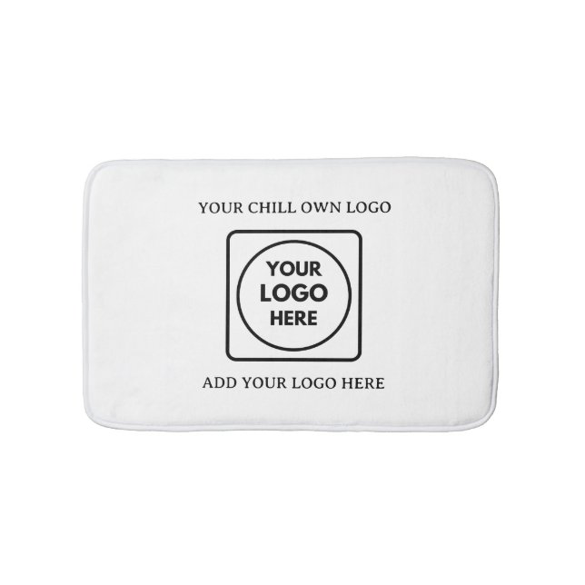 Minimalist Rectangle Business Logo Branding Bath  Badematte (Vorderseite)