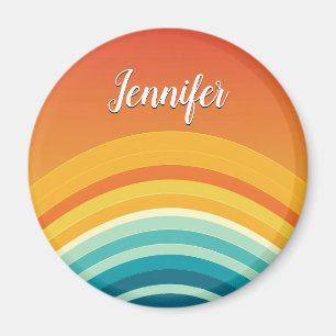 Minimalist Regenbogen benutzerdefinierter Name Magnet
