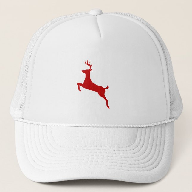 Minimalist Reindeer Christmas Trucker Hat - Festiv Truckerkappe (Vorderseite)