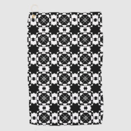 Minimalist retro check pattern – Monochrome design Golfhandtuch