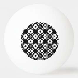 Minimalist retro check pattern – Monochrome design Tischtennisball