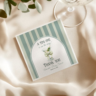 Minimalist Retro Fliege Tini One Martini Baby Show Serviette