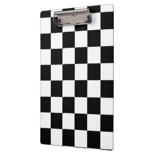 Minimalist Retro Kariert – Monochrome Streetwear Klemmbrett