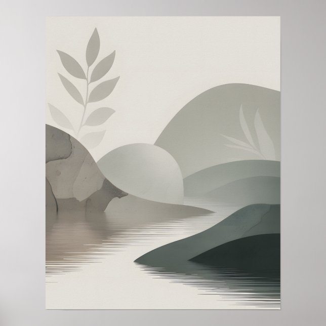 Minimalist River Poster (Vorne)