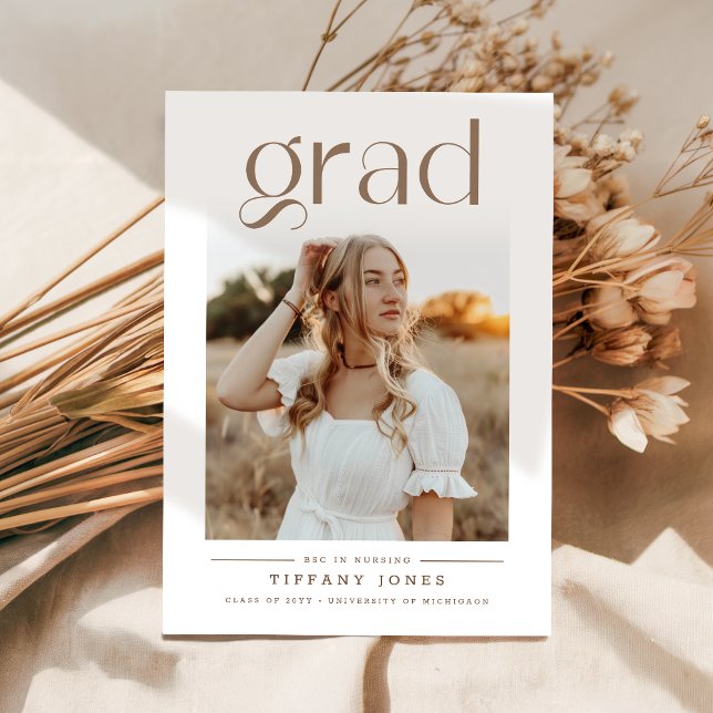 Minimalist RN Nurse Graduation Party Invitation Postkarte (Von Creator hochgeladen)